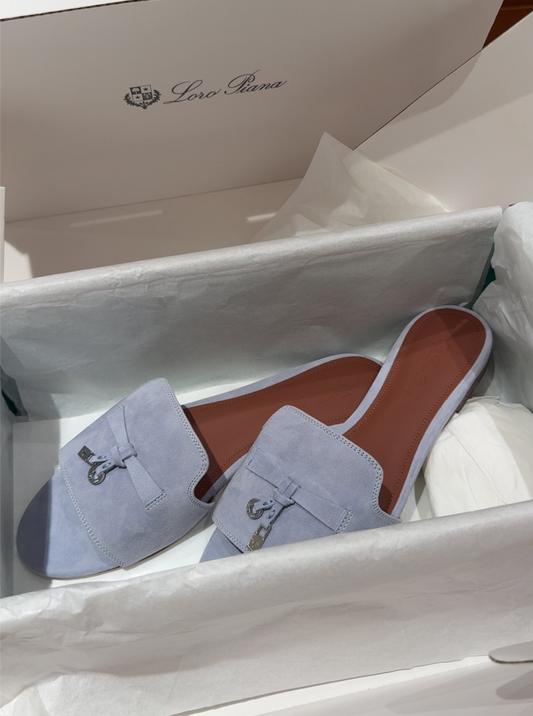 SUMMER CHARMS SUEDE SLIDES