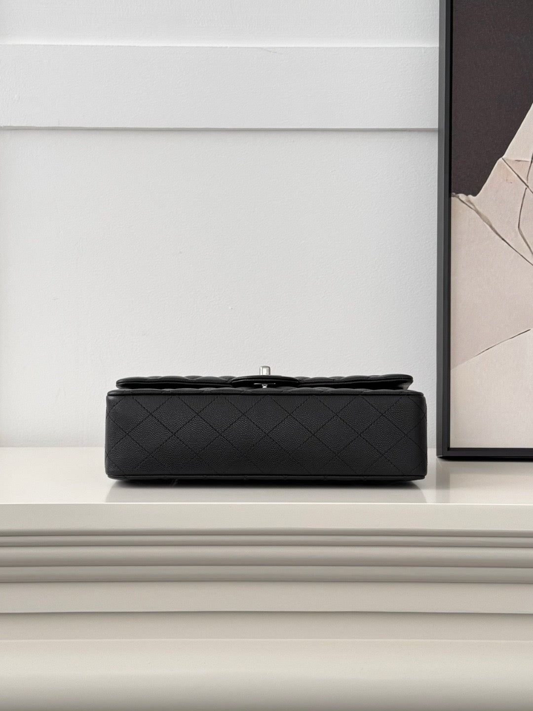 CLASSIC 25 CAVIAR SILVER HARDWARE