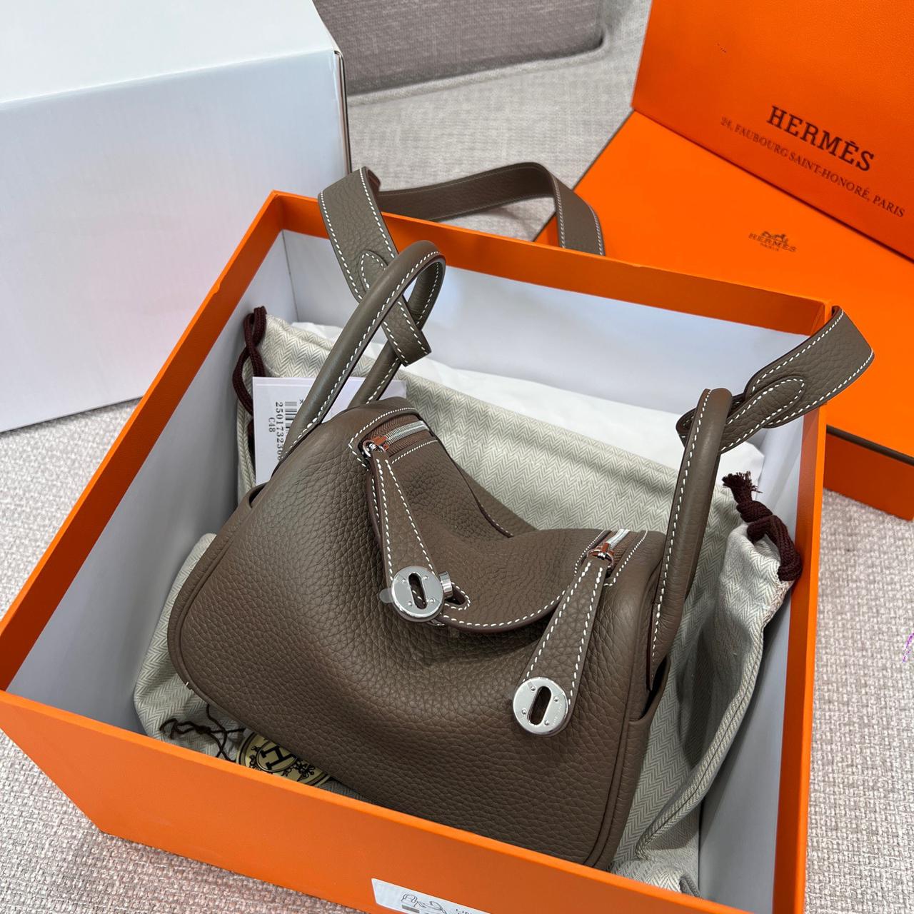 MINI LINDY ETOUPE SILVER HARDWARE