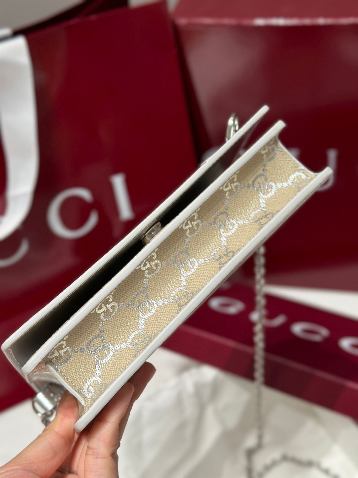 GG Emblem Chain Wallet