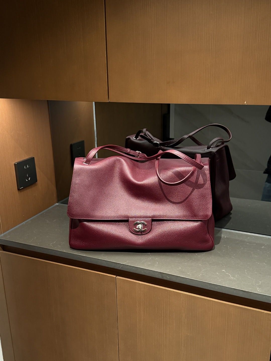 Maxi flapbag grained calfskin - Pre order
