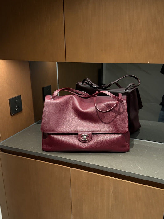 Maxi flapbag grained calfskin - Pre order