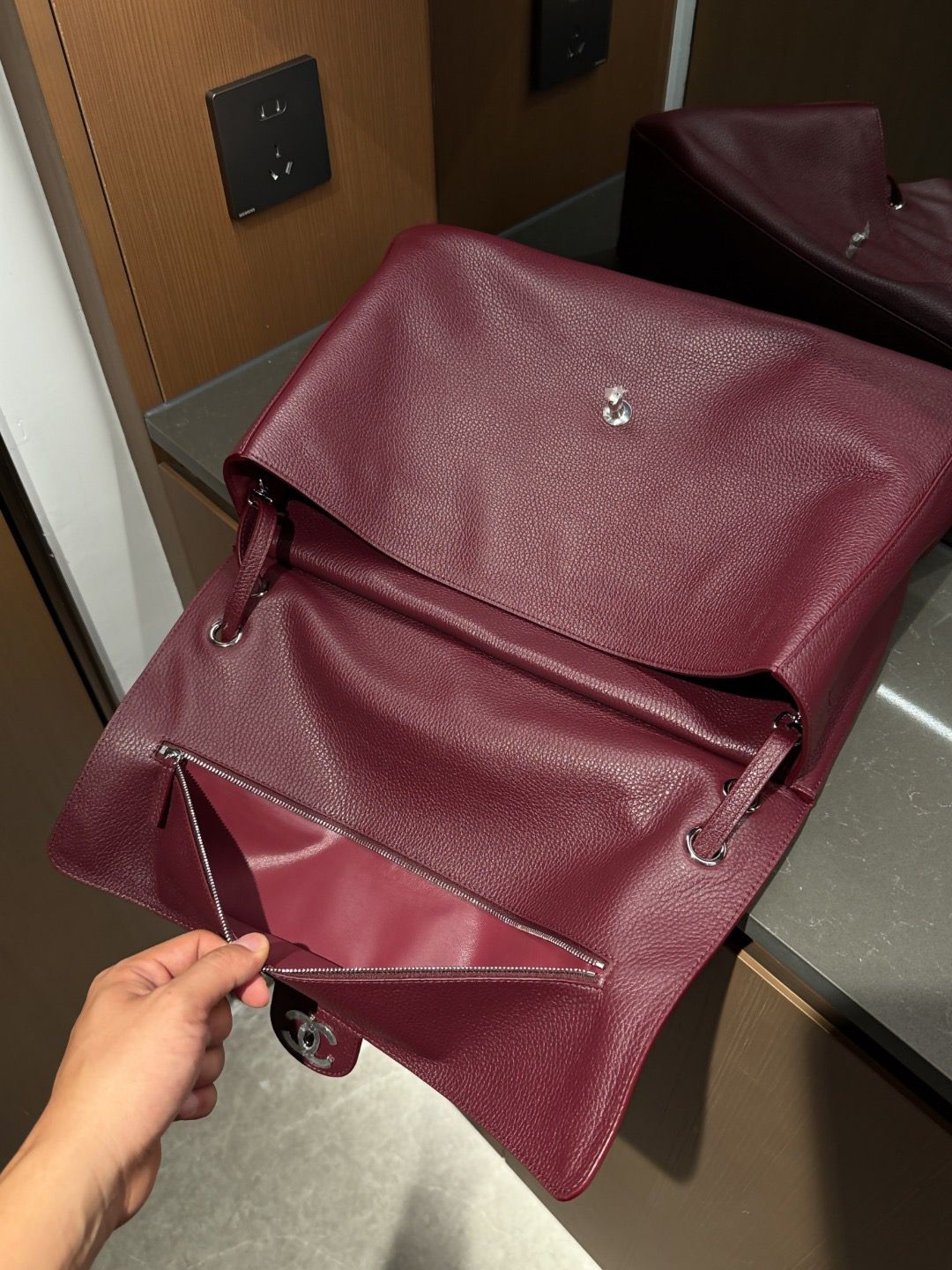 Maxi flapbag grained calfskin - Pre order