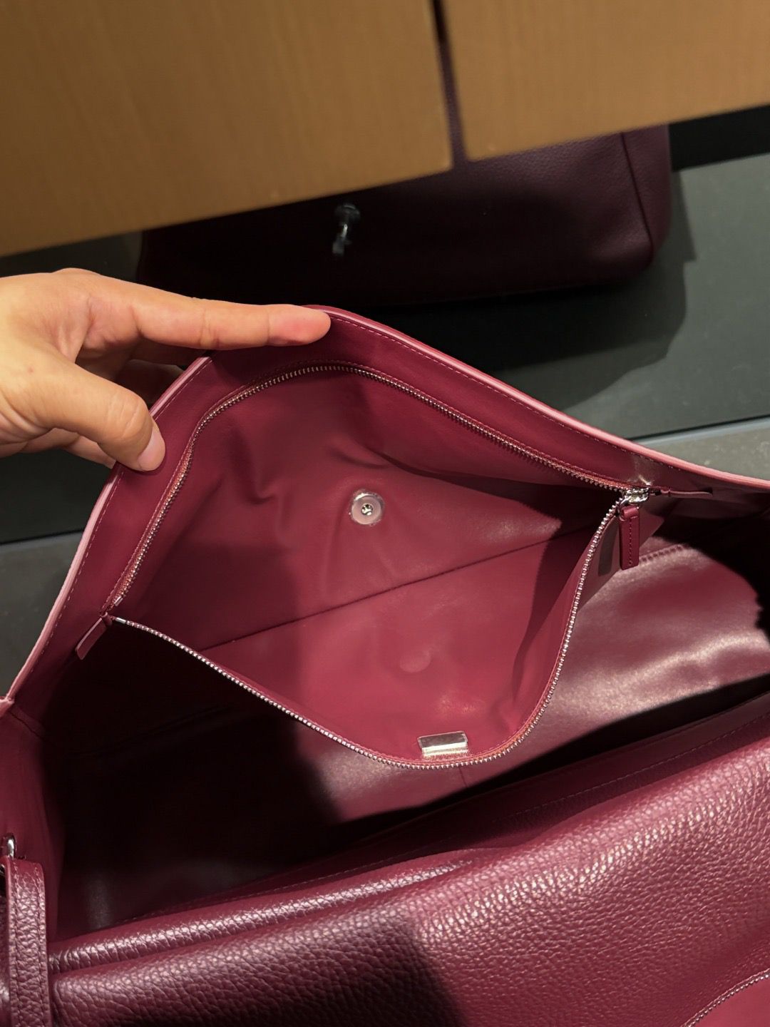 Maxi flapbag grained calfskin - Pre order