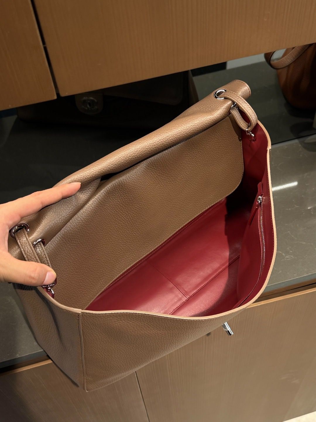 Maxi flapbag grained calfskin - Pre order