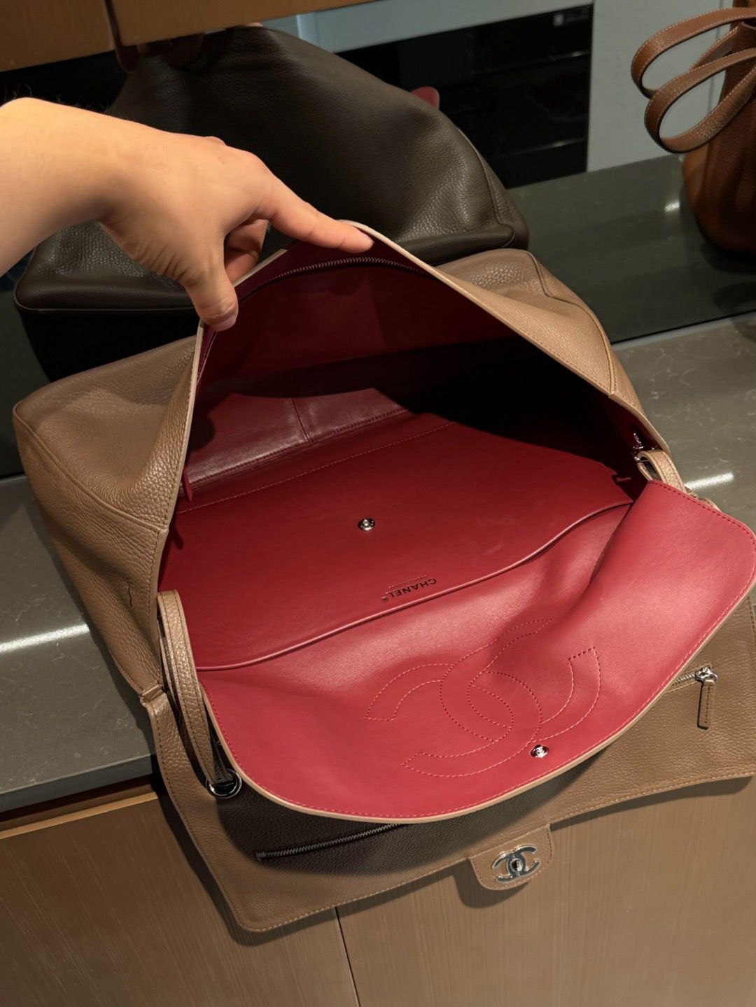 Maxi flapbag grained calfskin - Pre order