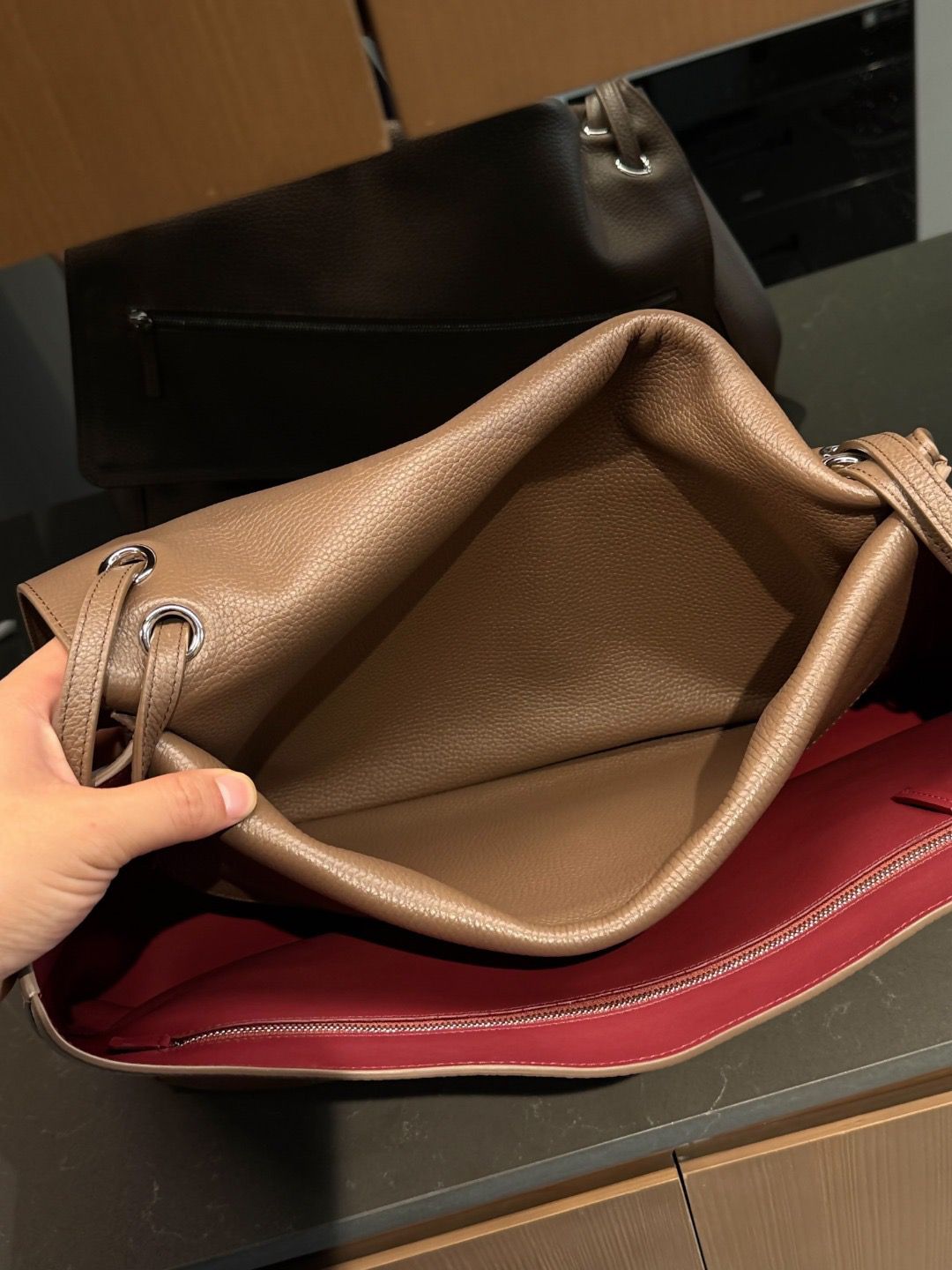 Maxi flapbag grained calfskin - Pre order