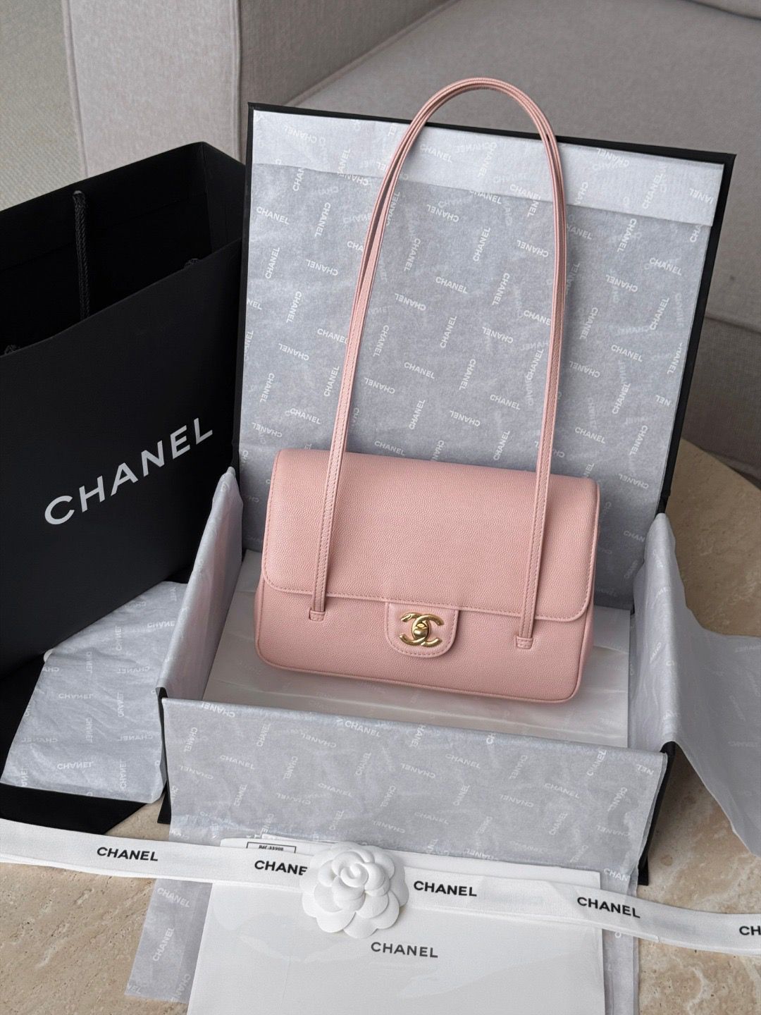 Ch preppy bag Size 22cm - Pre Order