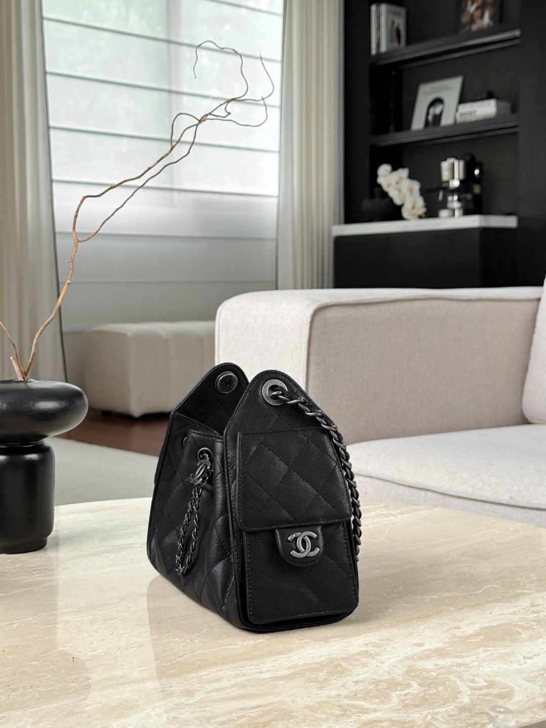 Mini hobo bag silver hardware