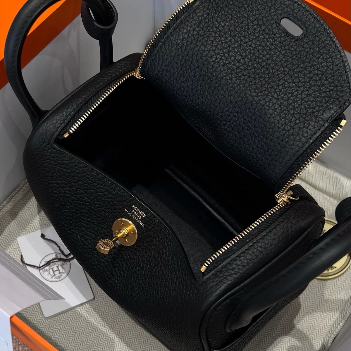 Mini lindy black gold hardware